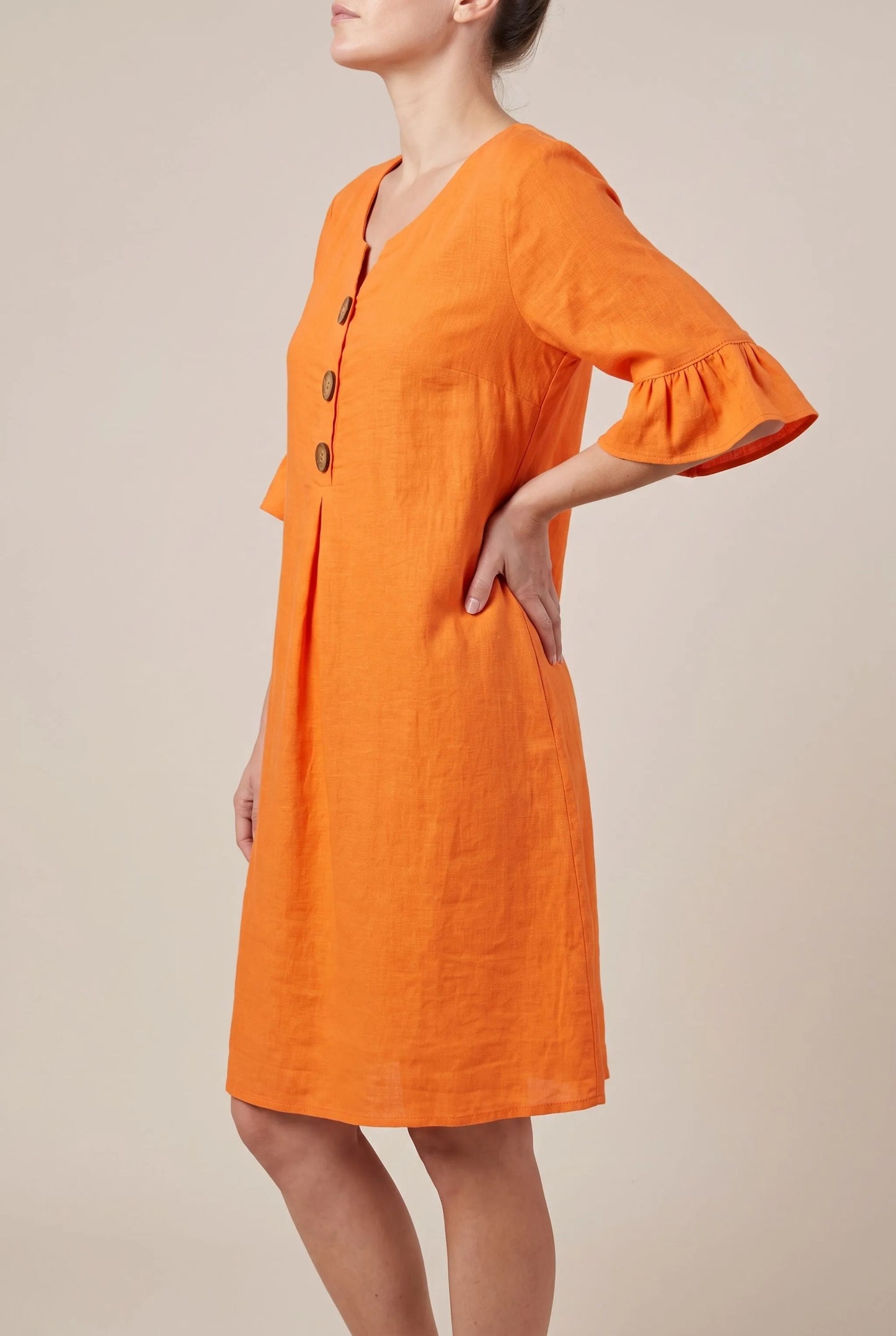 Caleo | Elegantes Sommerkleid Mit V-Ausschnitt
