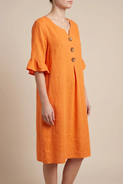 Caleo | Elegantes Sommerkleid Mit V-Ausschnitt