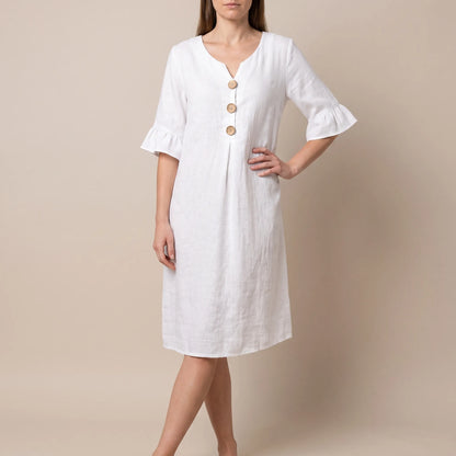 Caleo | Elegantes Sommerkleid Mit V-Ausschnitt