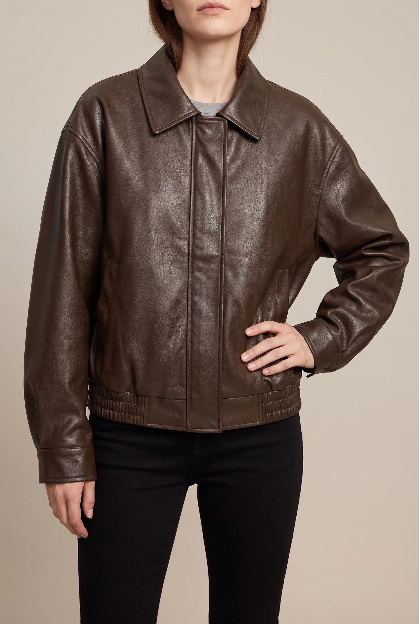 Caleva | Lockere Vintage Bikerjacke
