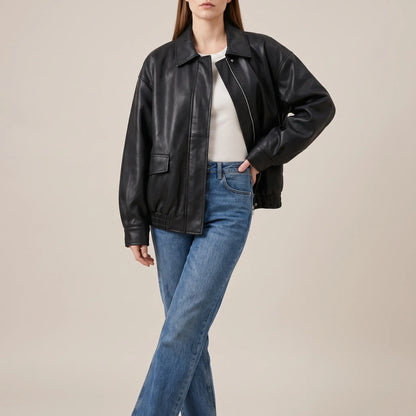 Caleva | Lockere Vintage Bikerjacke