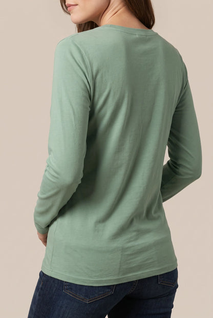 Casulia | Basic Damen Langarmshirt Mit Rundhalsausschnitt