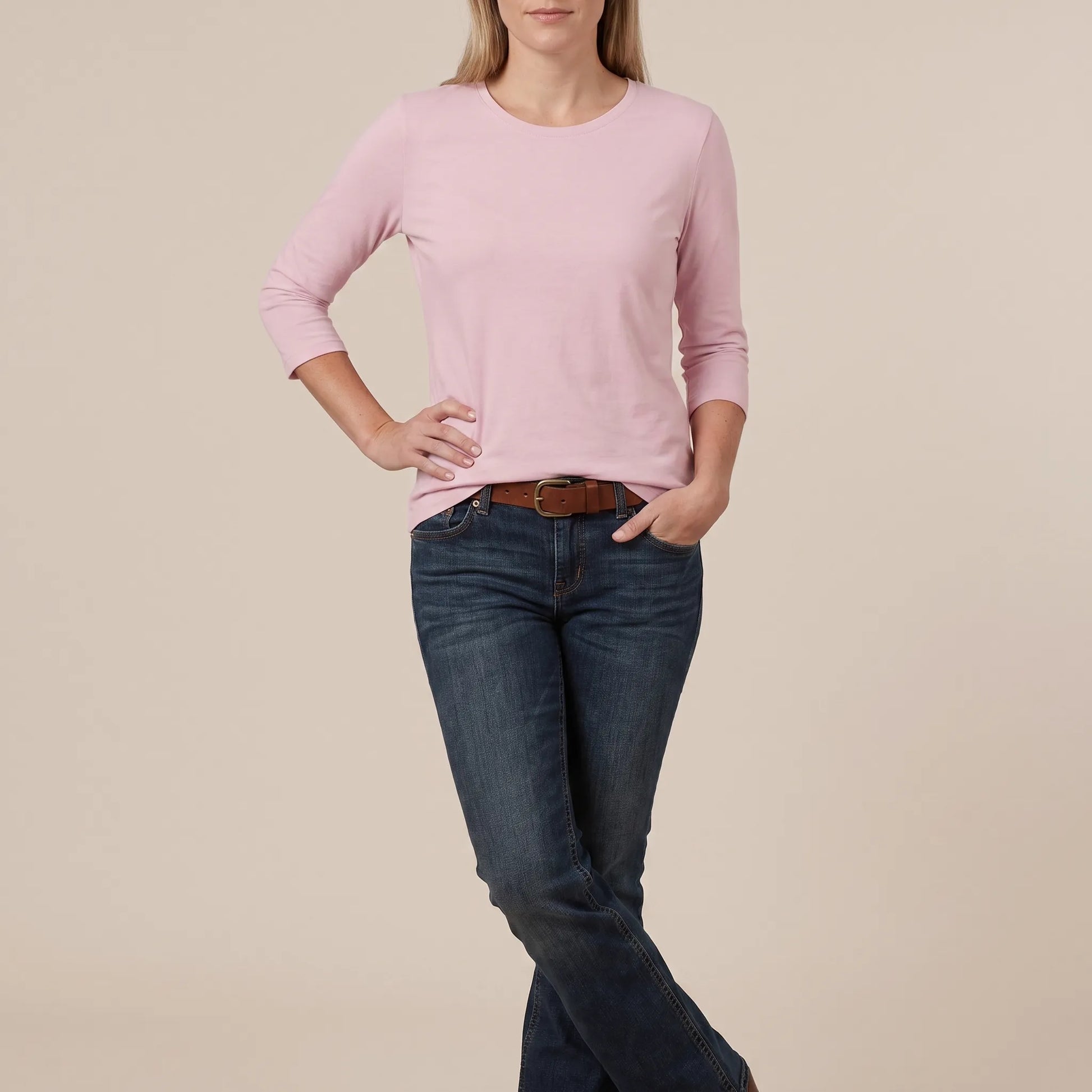 Casulia | Basic Damen Langarmshirt Mit Rundhalsausschnitt