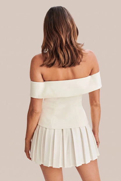 Celara | Eleganter Damen-Zweiteiler Mit Plissiertem Rock