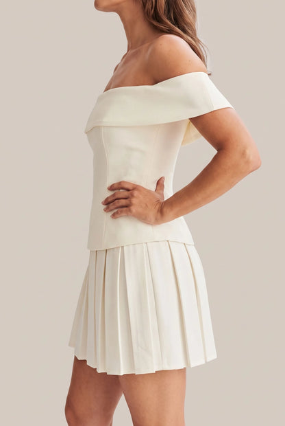 Celara | Eleganter Damen-Zweiteiler Mit Plissiertem Rock