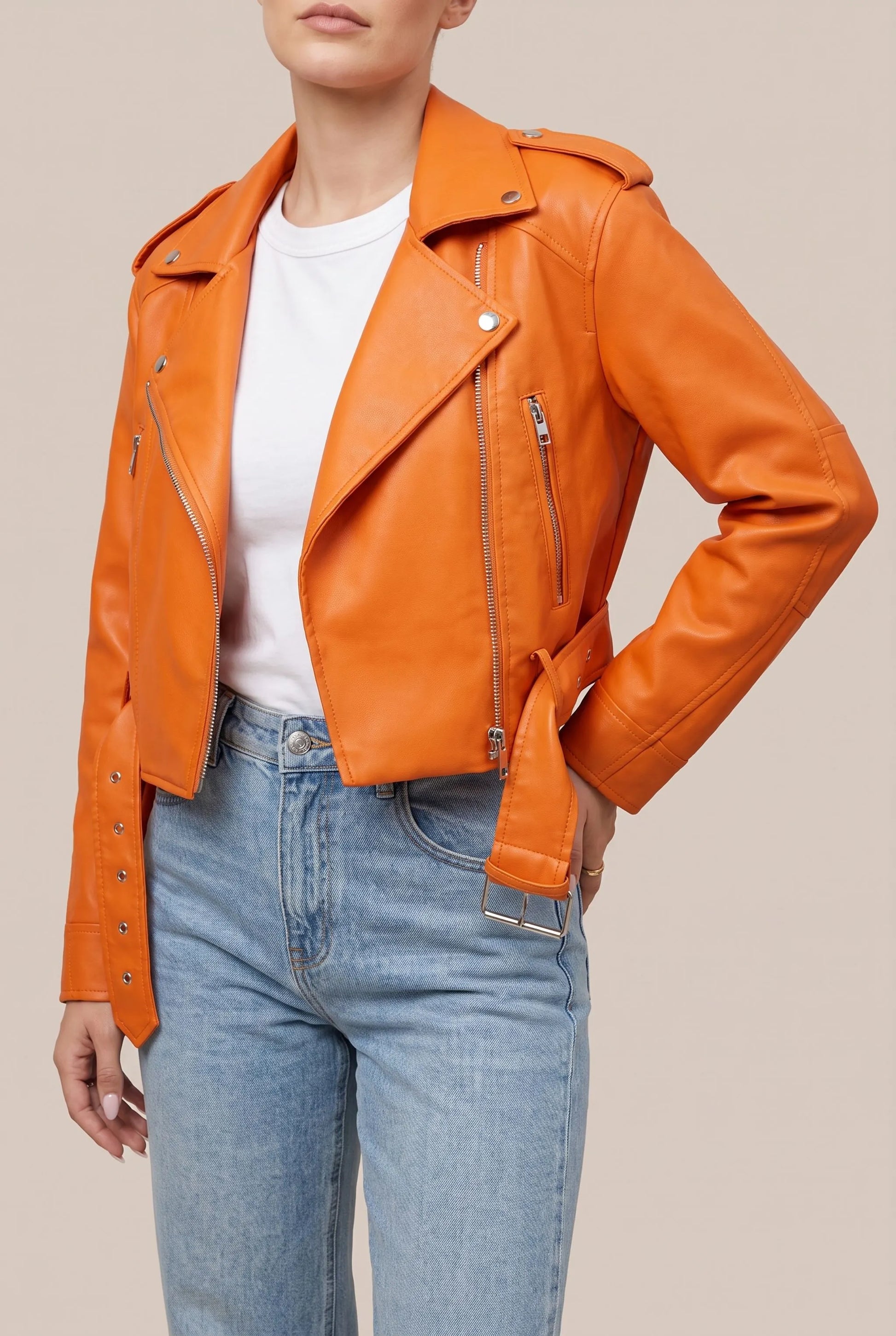 Celeren | Kurze Bikerjacke Mit Asymmetrischem Reißverschluss
