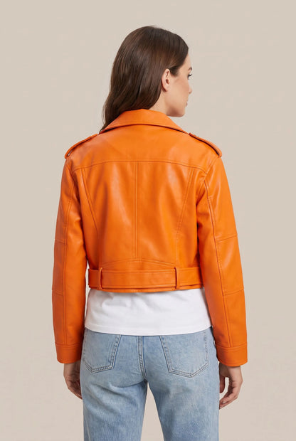 Celeren | Kurze Bikerjacke Mit Asymmetrischem Reißverschluss