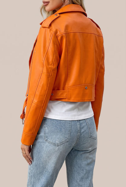 Celeren | Kurze Bikerjacke Mit Asymmetrischem Reißverschluss