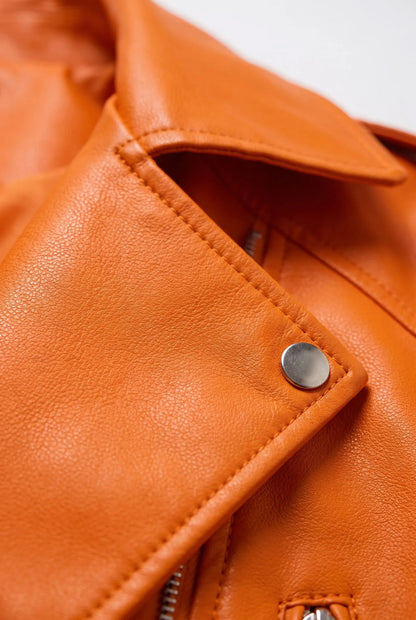 Celeren | Kurze Bikerjacke Mit Asymmetrischem Reißverschluss