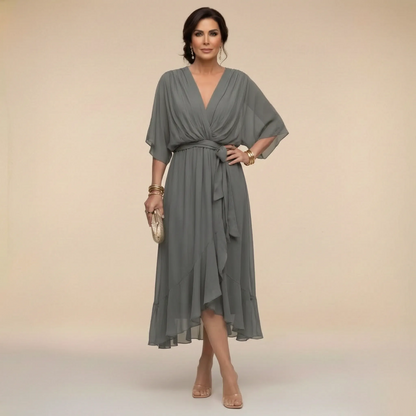 Celesta | Festliches Midikleid Mit Volantsaum
