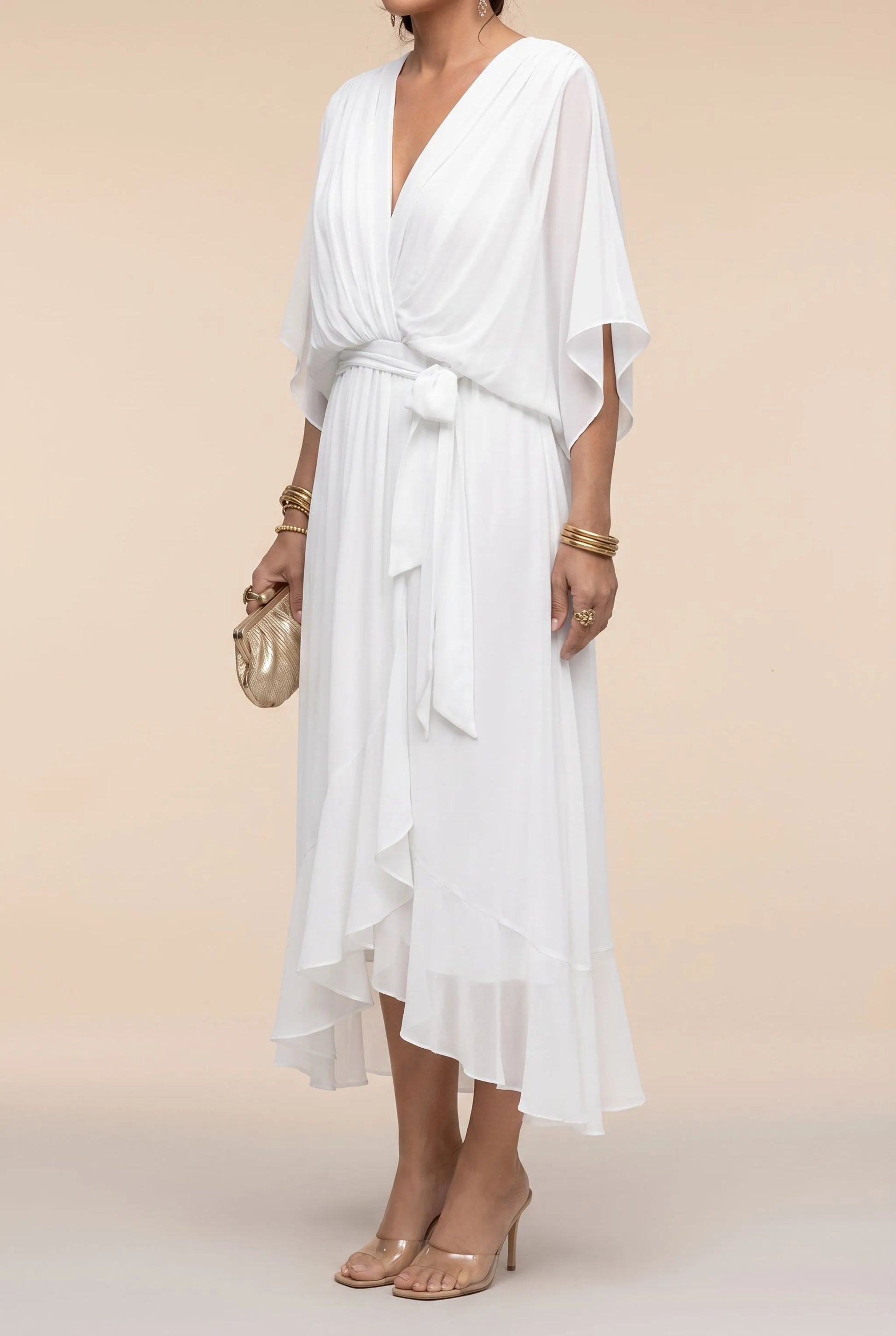 Celesta | Festliches Midikleid Mit Volantsaum