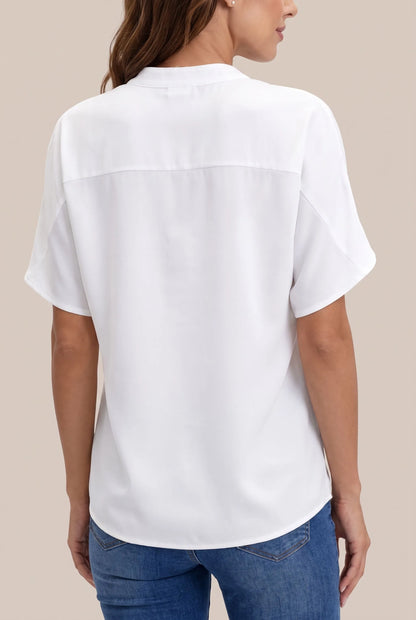 Celura | Elegante Weiße Damenbluse