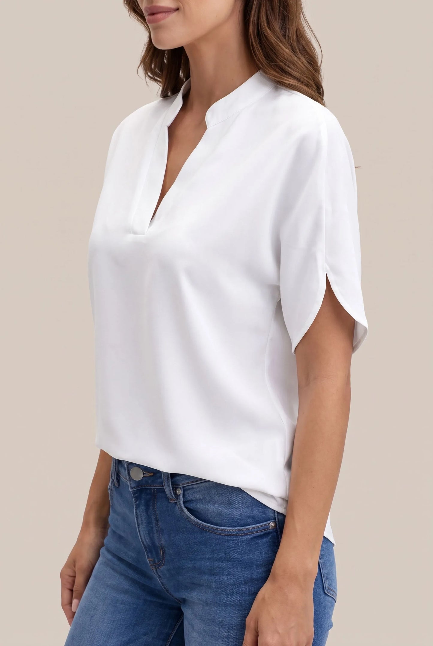 Celura | Elegante Weiße Damenbluse