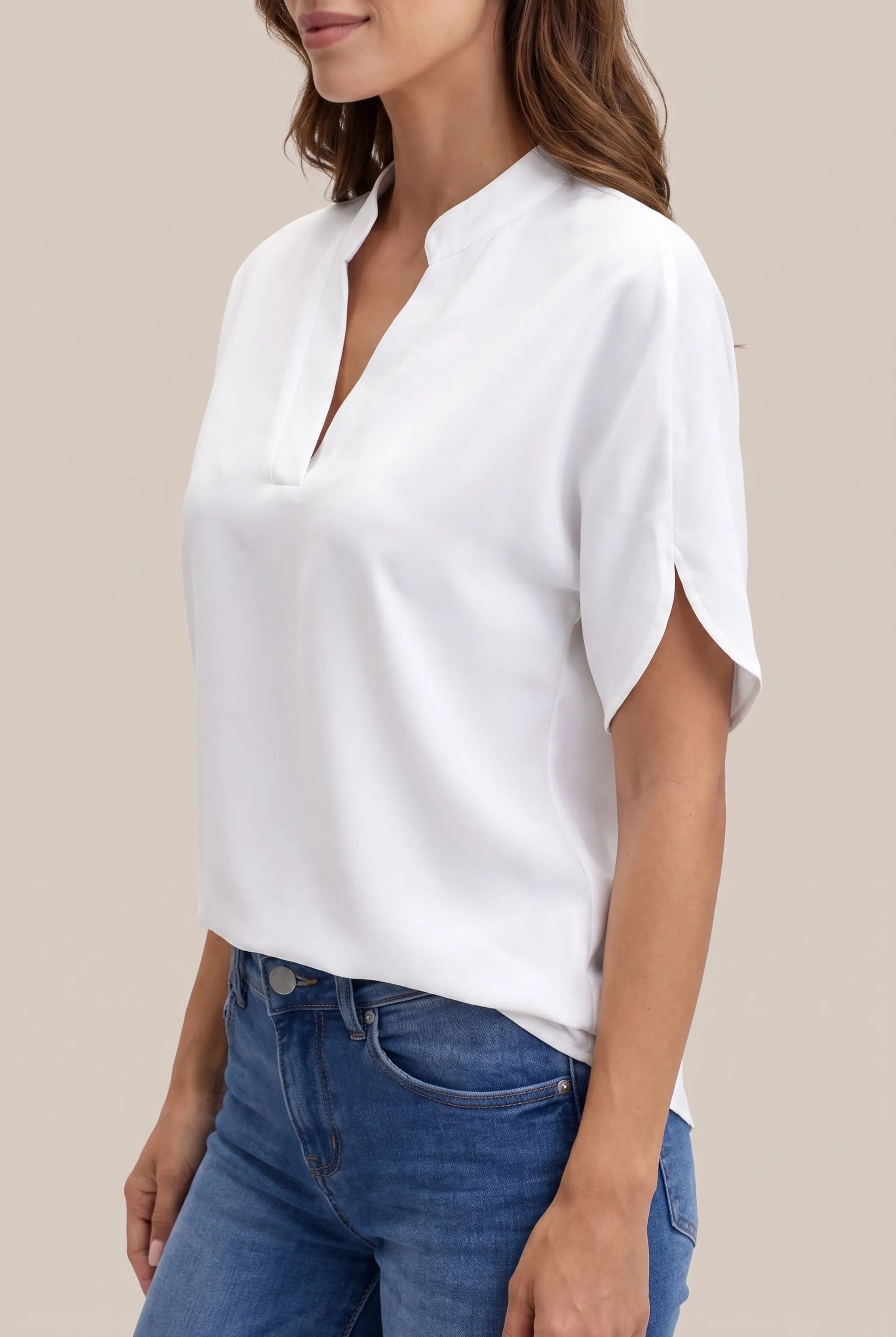 Celura | Elegante Weiße Damenbluse