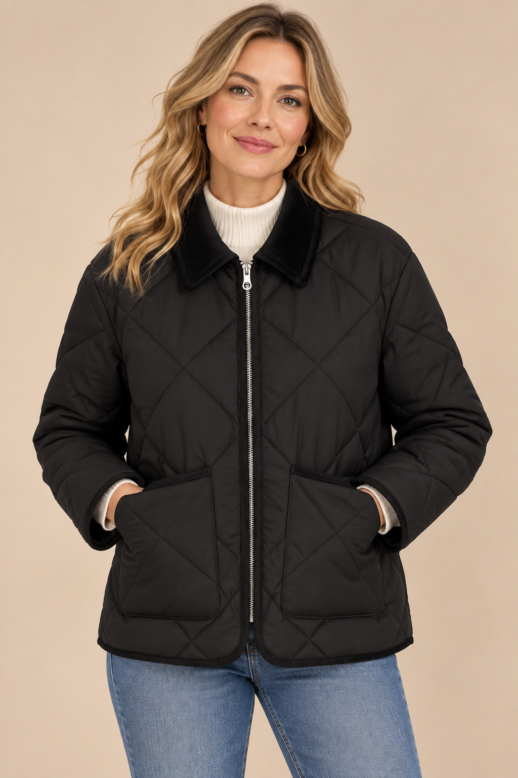 Alvie | Steppjacke Damen mit klassischer Rautensteppung