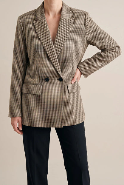 Checka | Klassischer Doppelreihiger Karo-Blazer