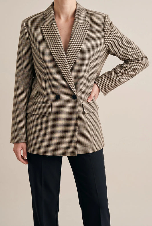 Checka | Klassischer Doppelreihiger Karo-Blazer