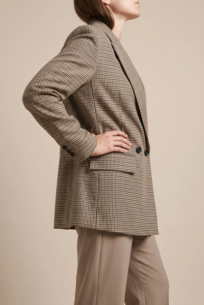 Checka | Klassischer Doppelreihiger Karo-Blazer