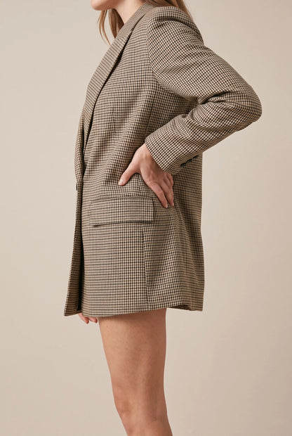Checka | Klassischer Doppelreihiger Karo-Blazer