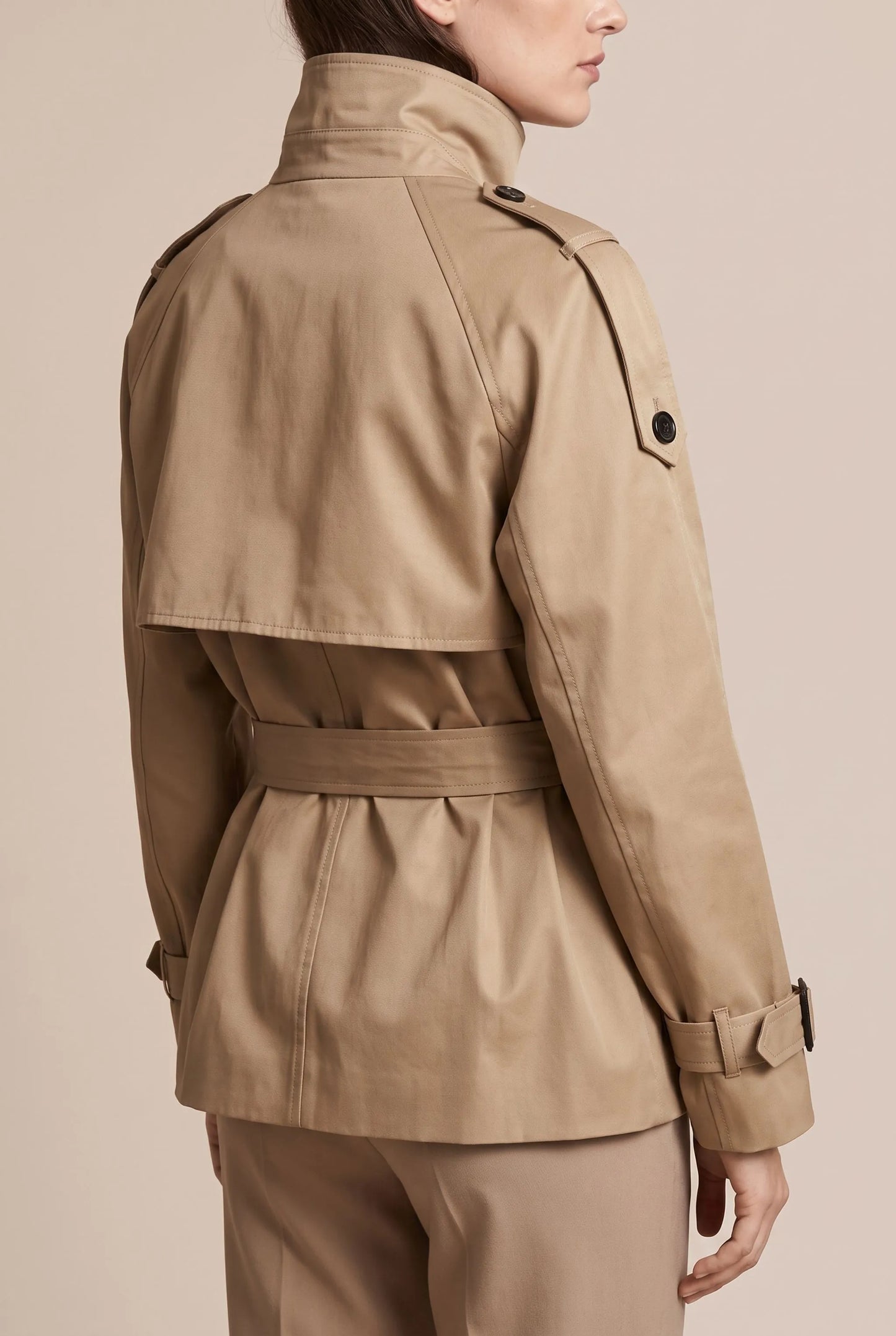 CityTrench | Kurzer Trenchcoat Mit Bindegürtel
