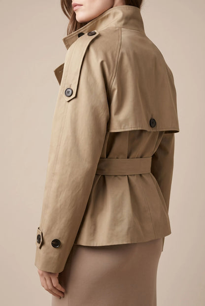 CityTrench | Kurzer Trenchcoat Mit Bindegürtel