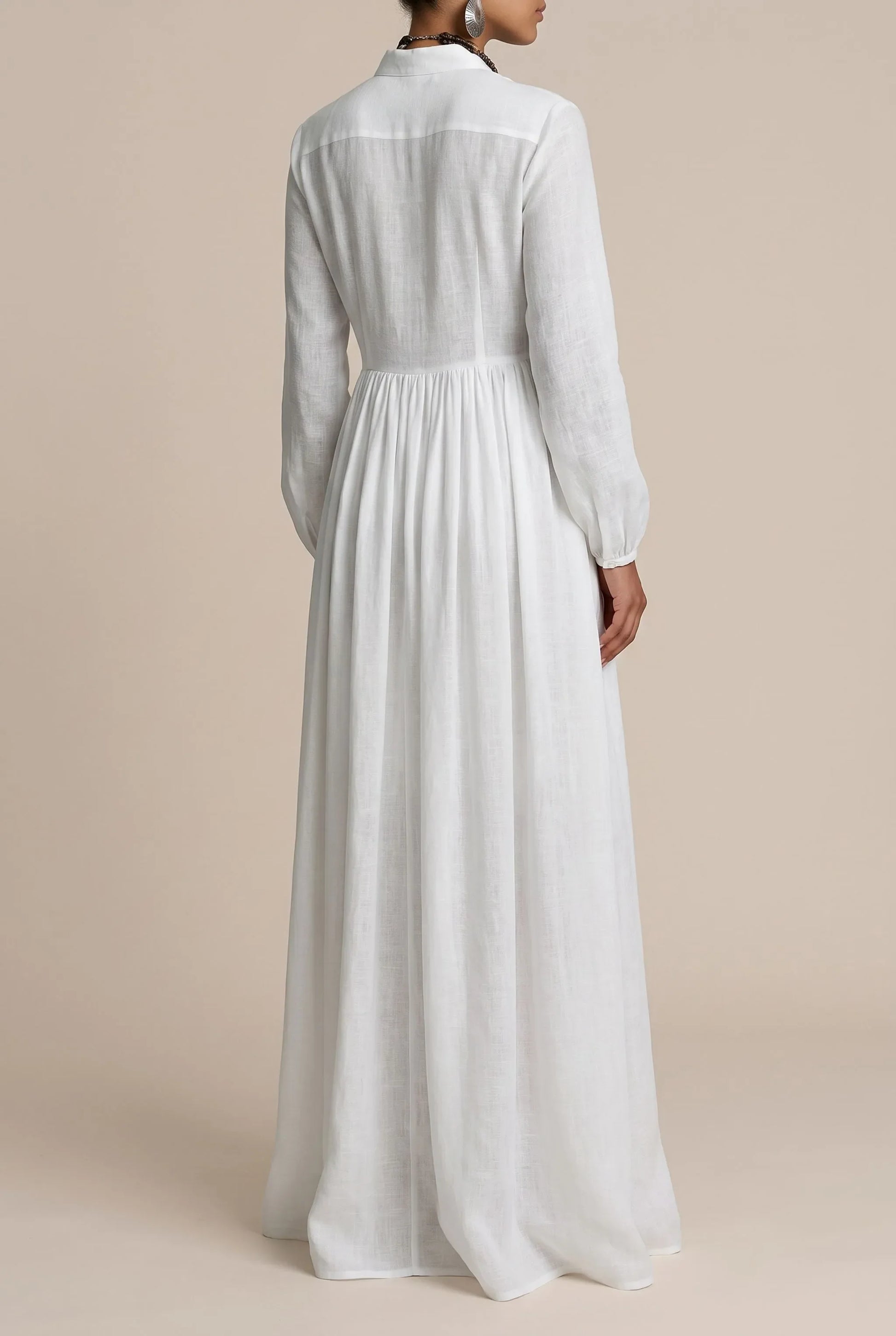 Clarisa | Elegantes Weißes Maxikleid