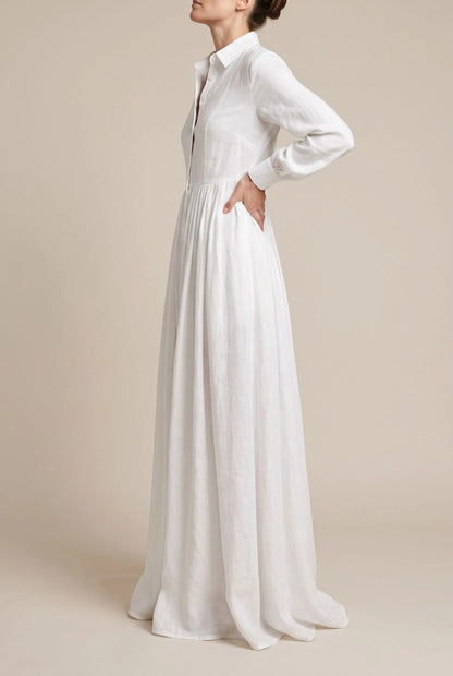 Clarisa | Elegantes Weißes Maxikleid