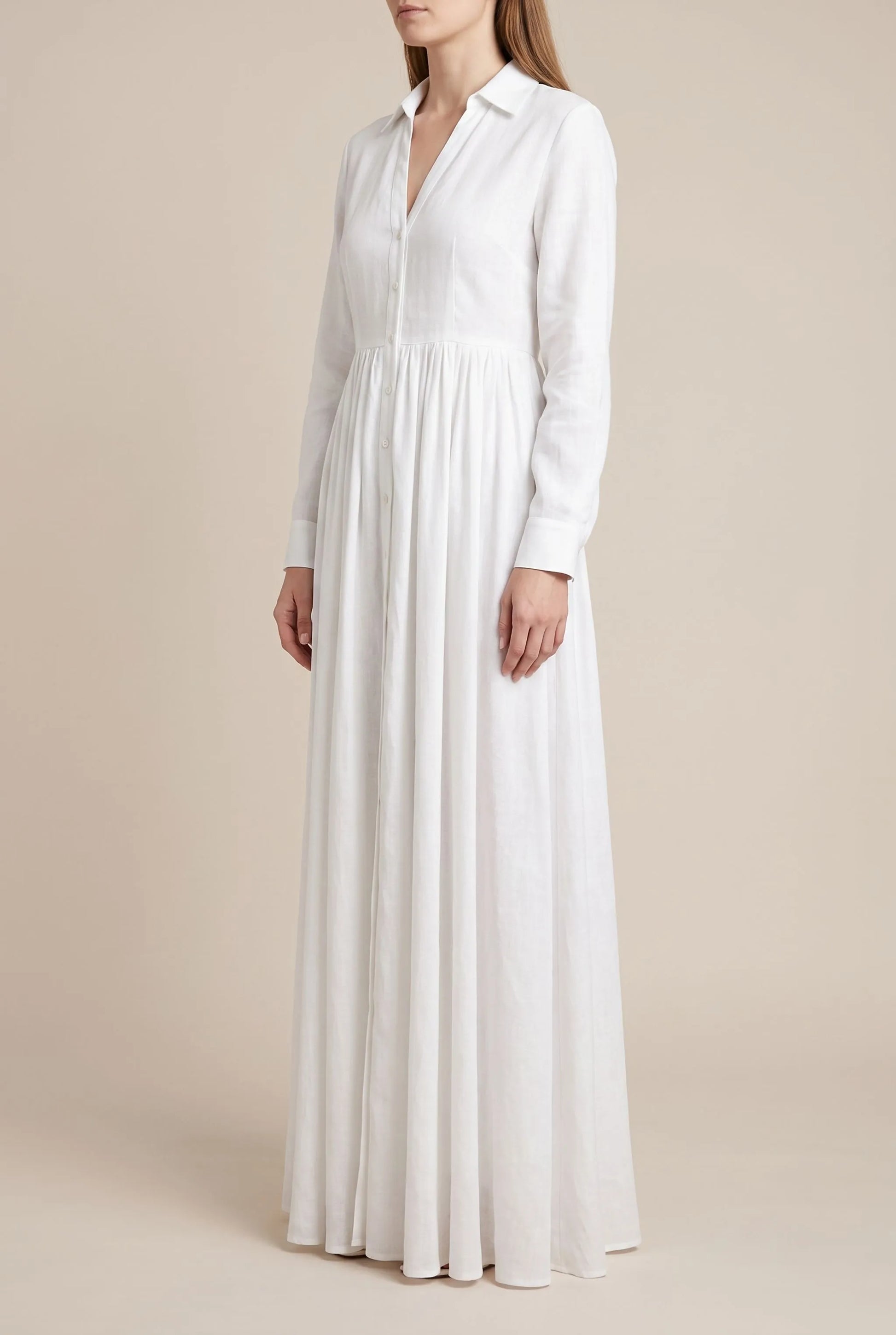Clarisa | Elegantes Weißes Maxikleid