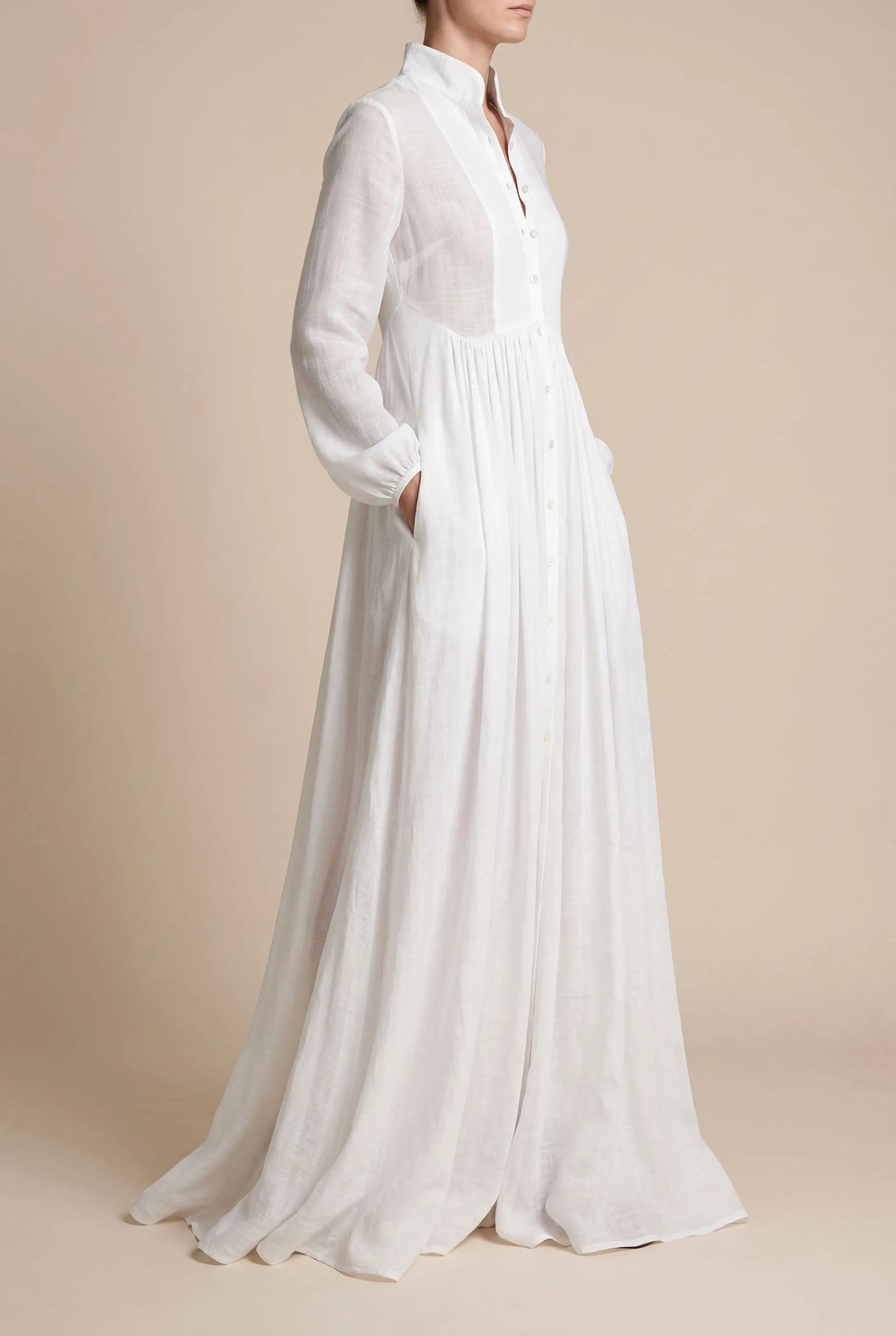 Clarisa | Elegantes Weißes Maxikleid