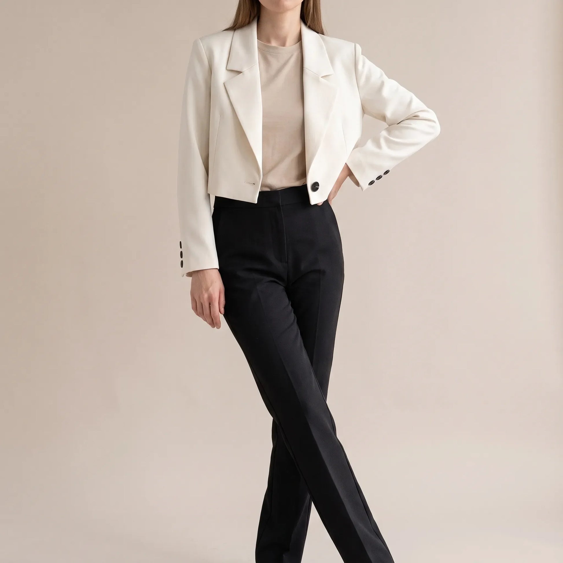 Clovia | Kurzer Blazer Mit Einknopf-Verschluss