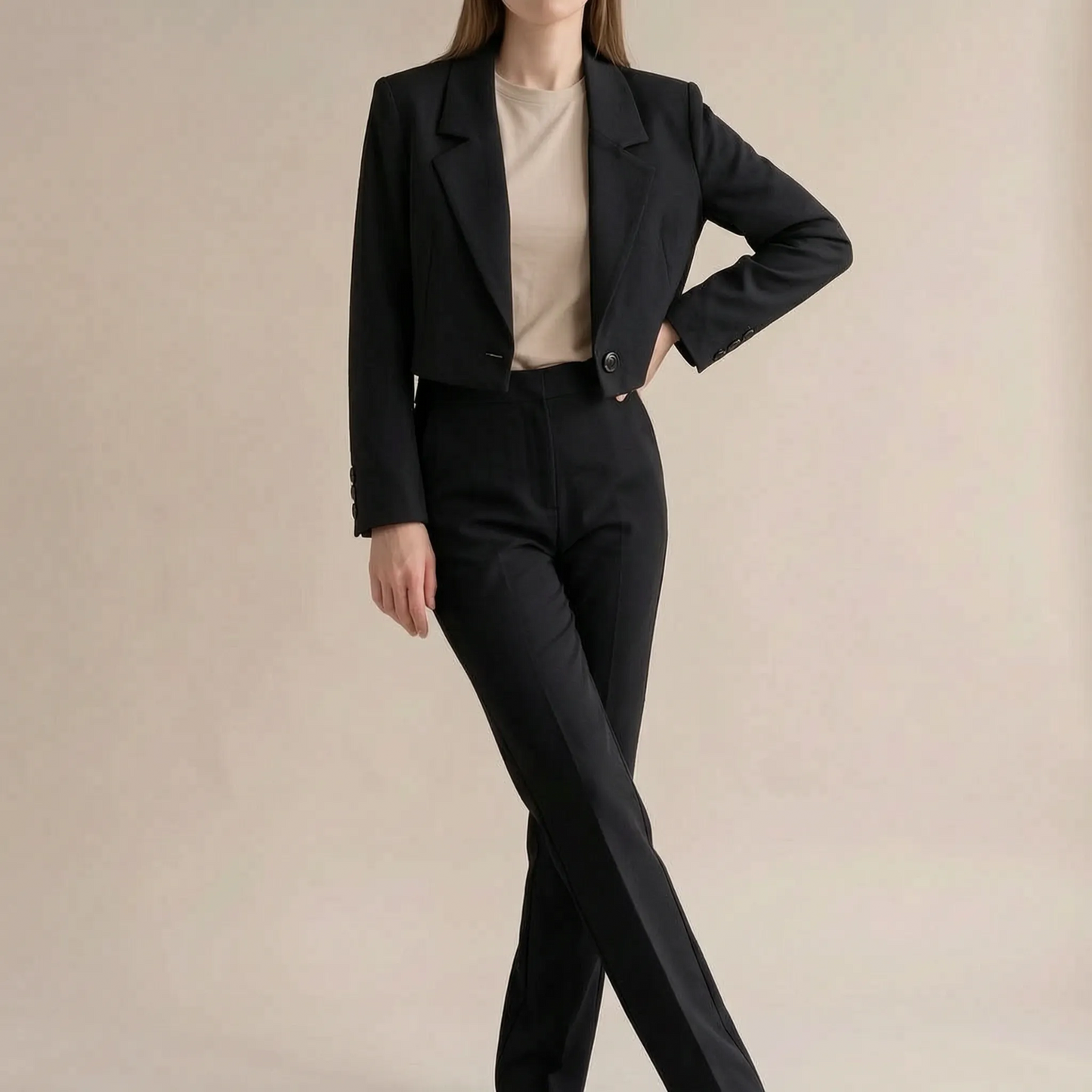 Clovia | Kurzer Blazer Mit Einknopf-Verschluss