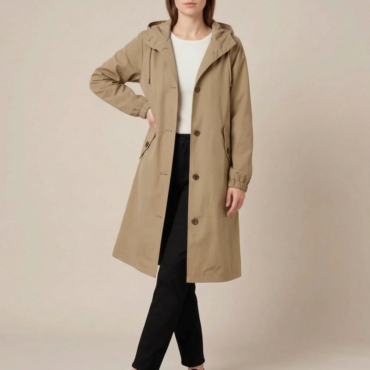 Coatavia | Lässiger Oversize Trenchcoat Mit Kapuze