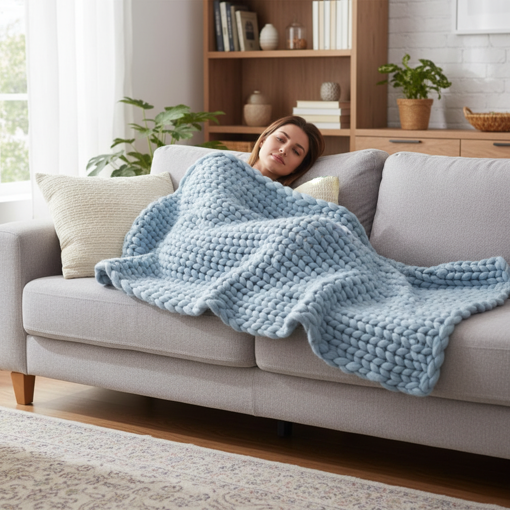Coperta Lavorata a Maglia XXL | Design Elegante