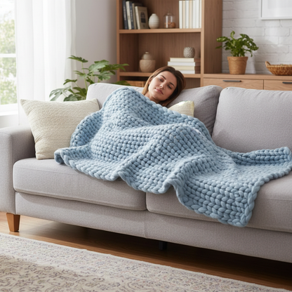 Coperta Lavorata a Maglia XXL | Design Elegante