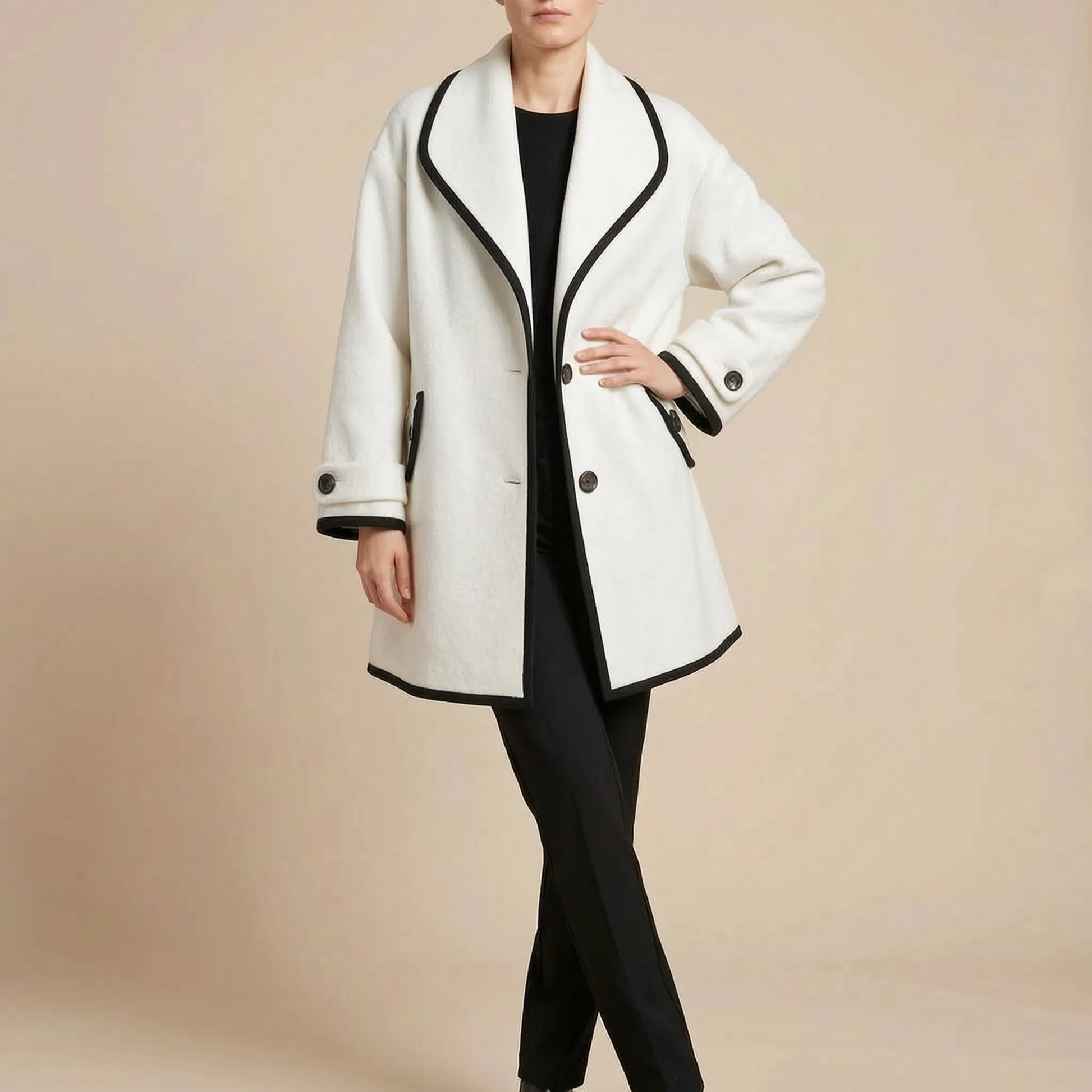 Cortala | Locker Geschnittener Damen Oversize Wintermantel