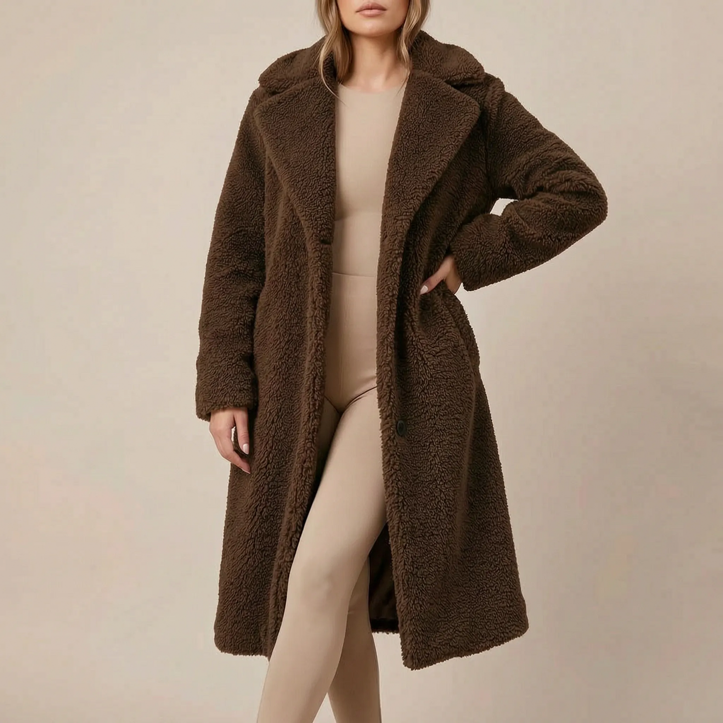 Cosina | Entspannter Damen Plüschmantel