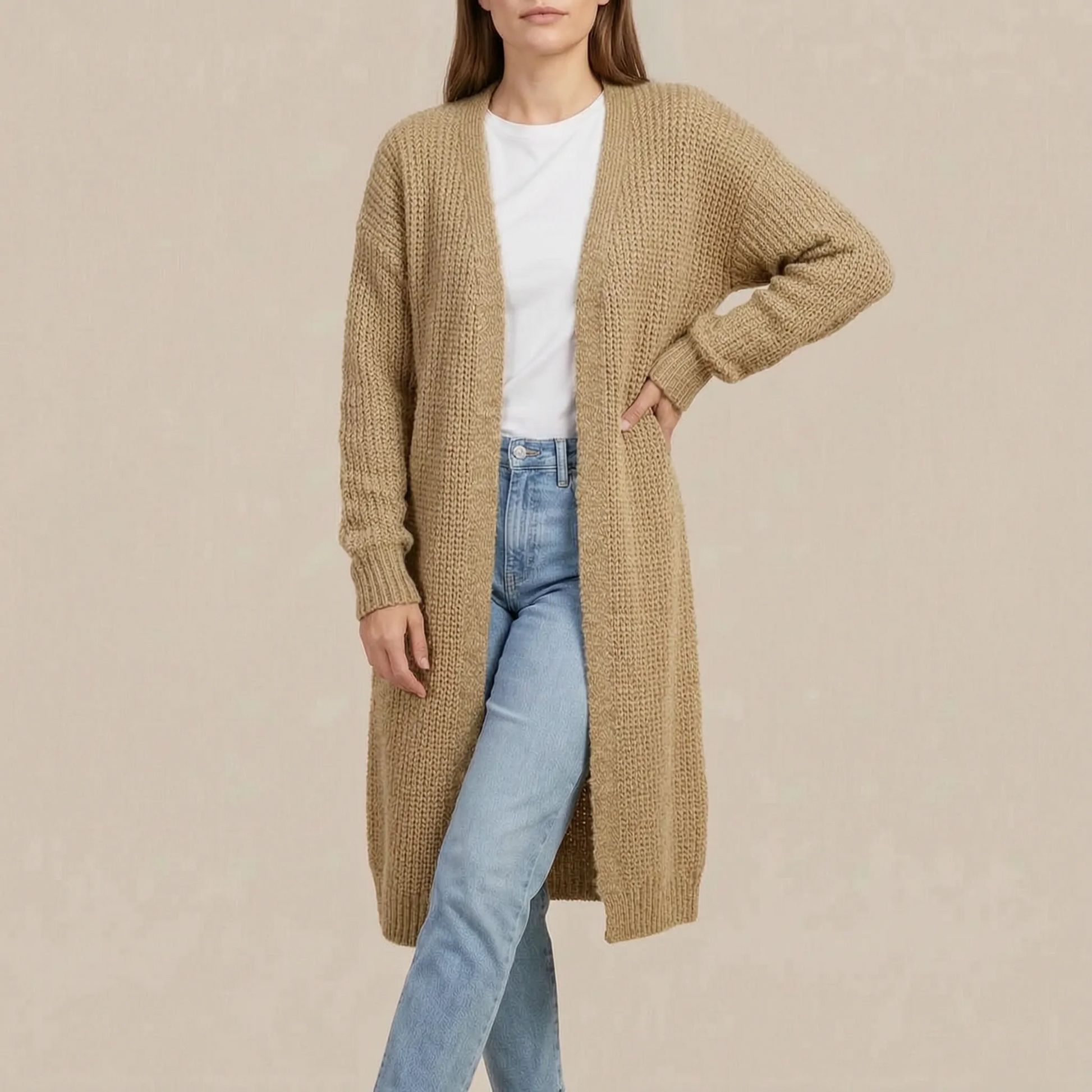 CozyCardi | Lange Strickjacke Für Damen