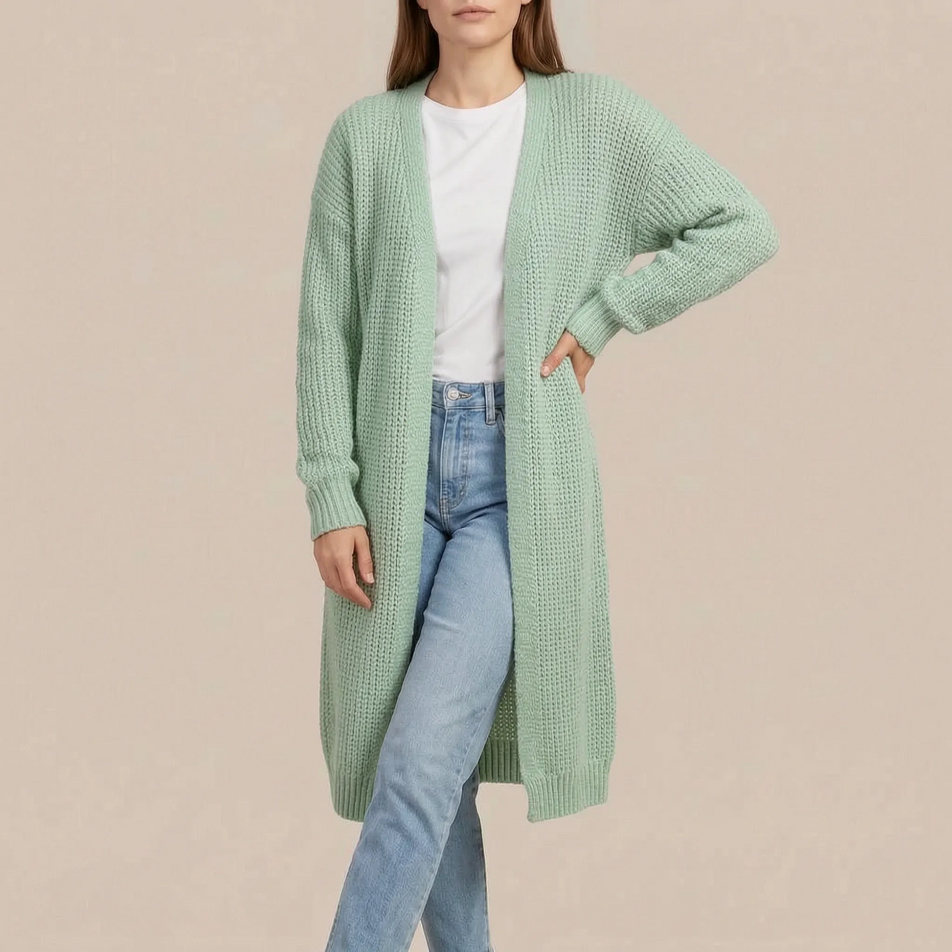 CozyCardi | Lange Strickjacke Für Damen
