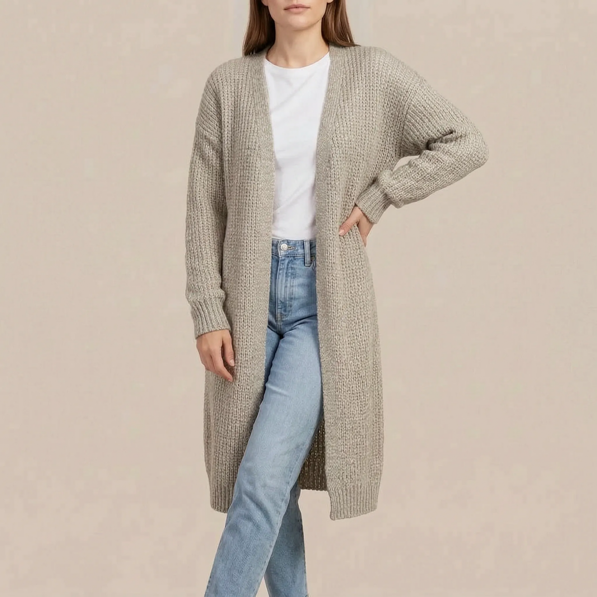 CozyCardi | Lange Strickjacke Für Damen