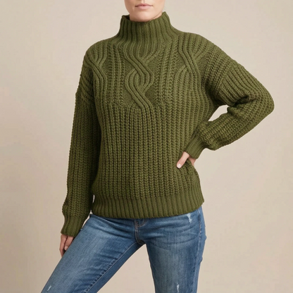CozyChic | Eleganter Damenpullover Mit Zopfmuster