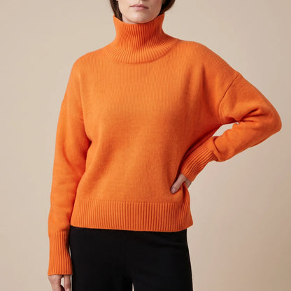 CozyKnit | Lässiger Rollkragenpullover Für Damen
