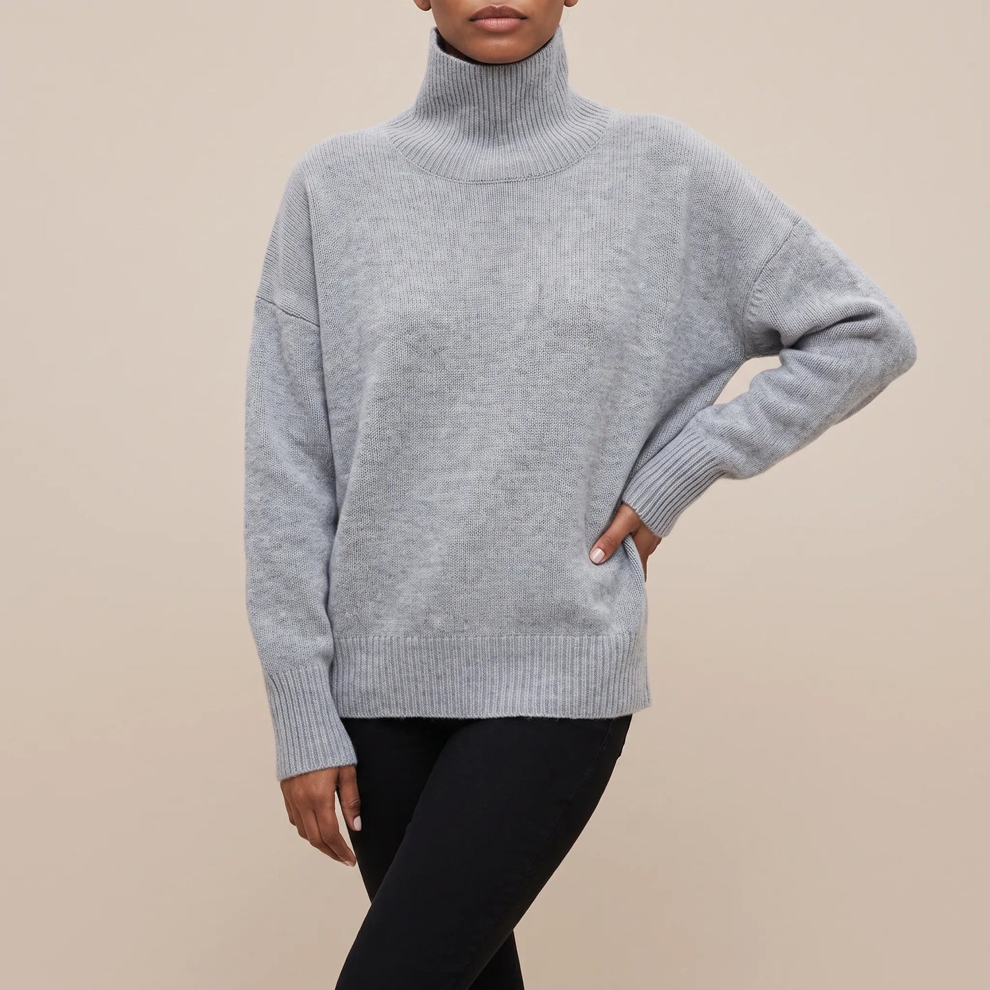 CozyKnit | Lässiger Rollkragenpullover Für Damen