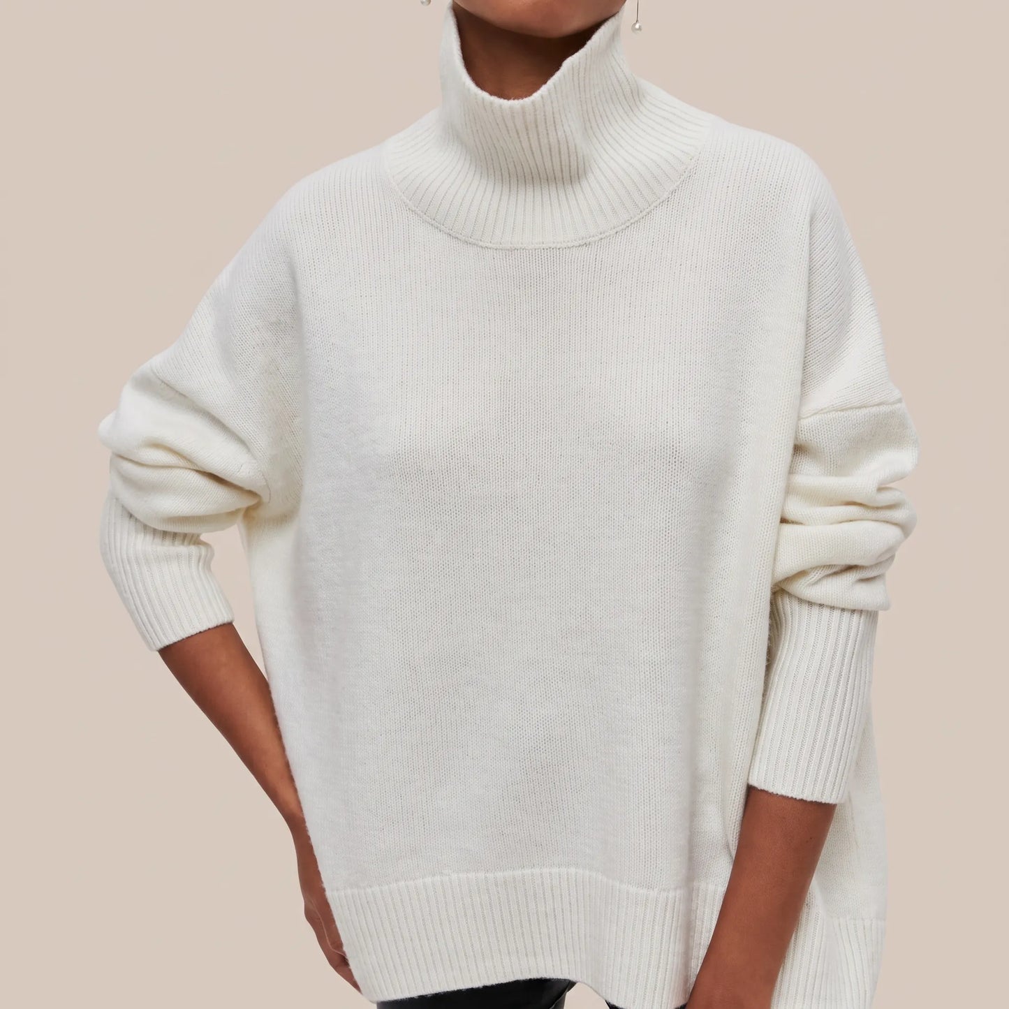 CozyKnit | Lässiger Rollkragenpullover Für Damen