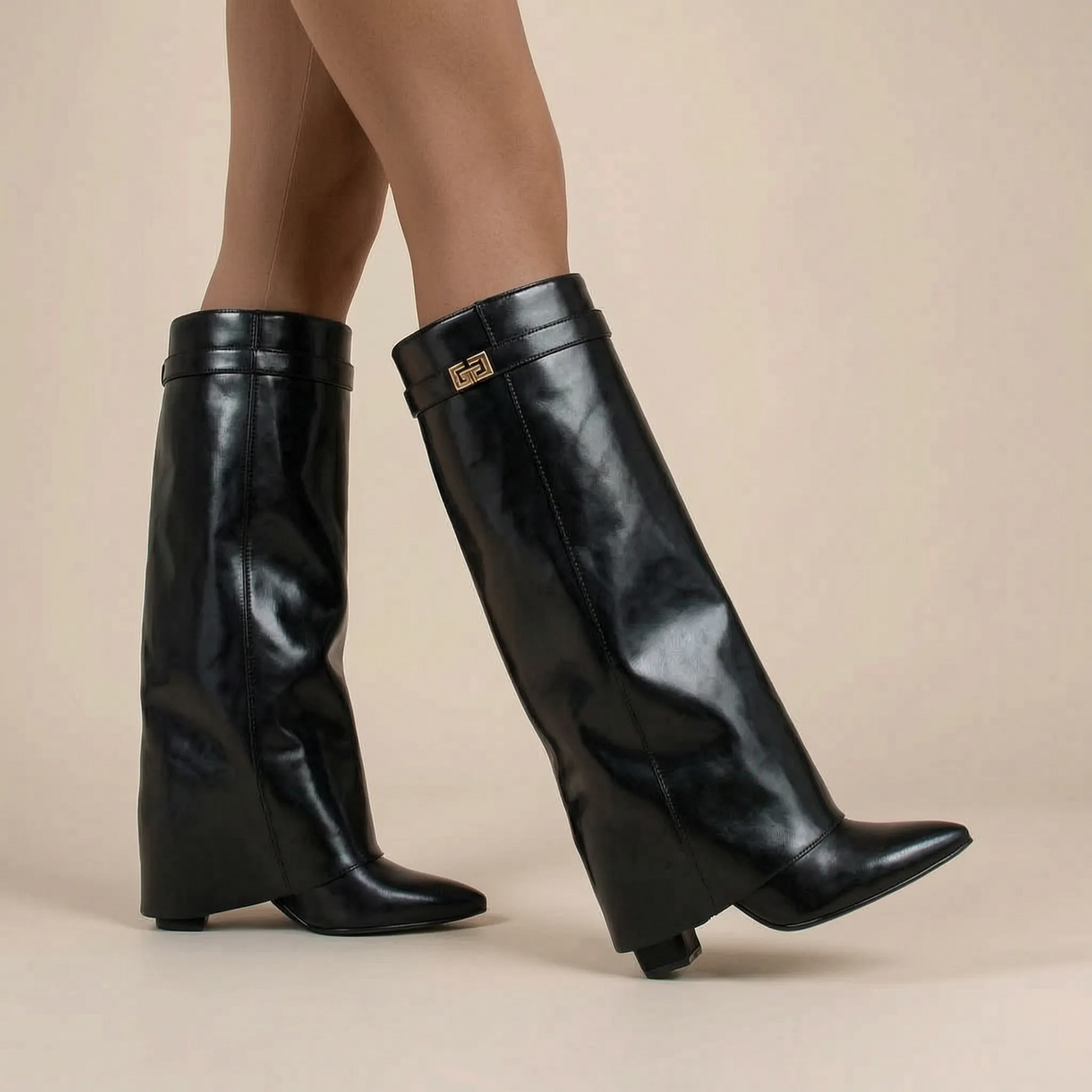 Crelia | Schwarze Damenstiefel