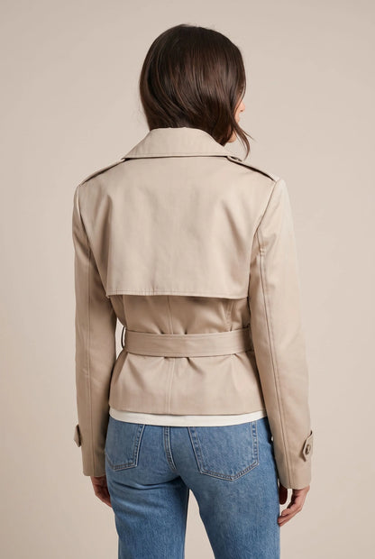 CropTrench | Kurzer Trenchcoat Mit Bindegürtel