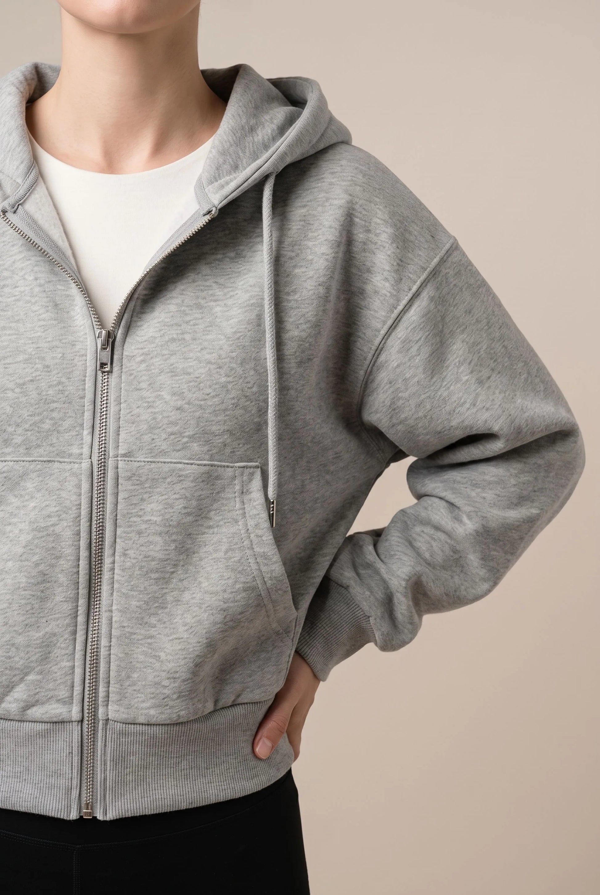 CropZip | Kurze Kapuzenjacke