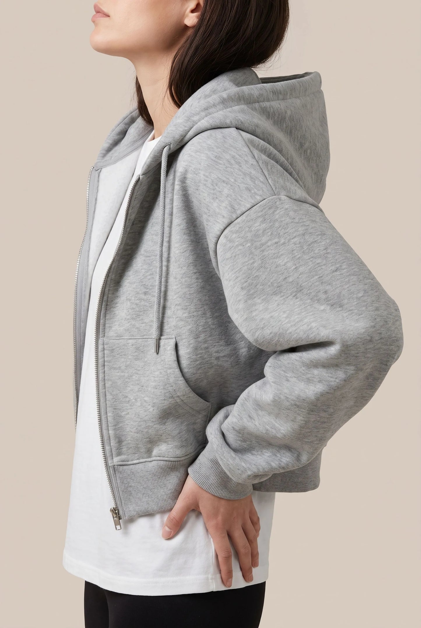 CropZip | Kurze Kapuzenjacke