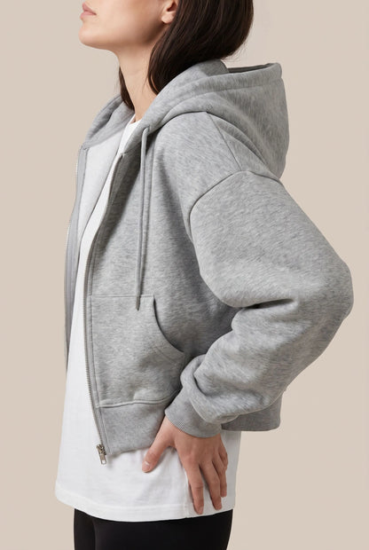 CropZip | Kurze Kapuzenjacke