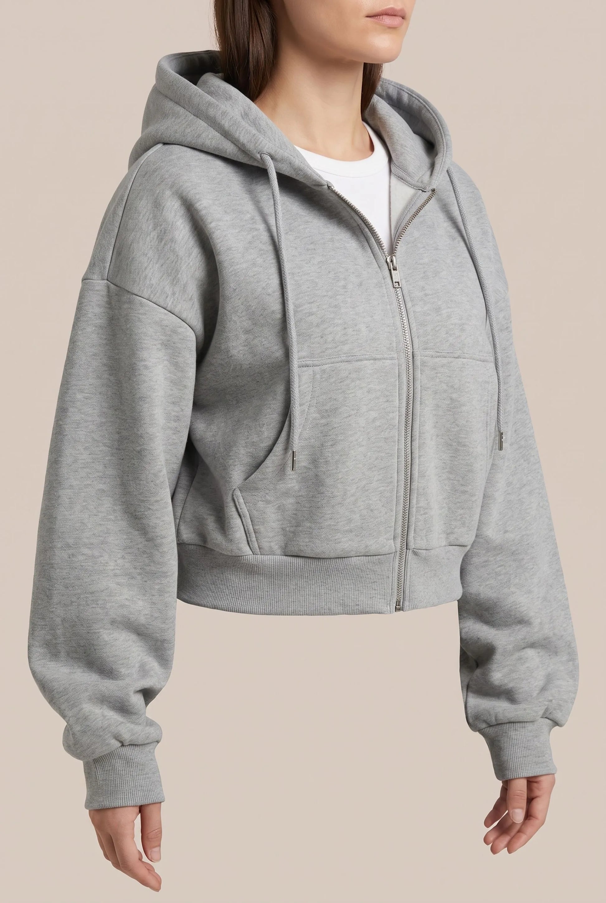 CropZip | Kurze Kapuzenjacke