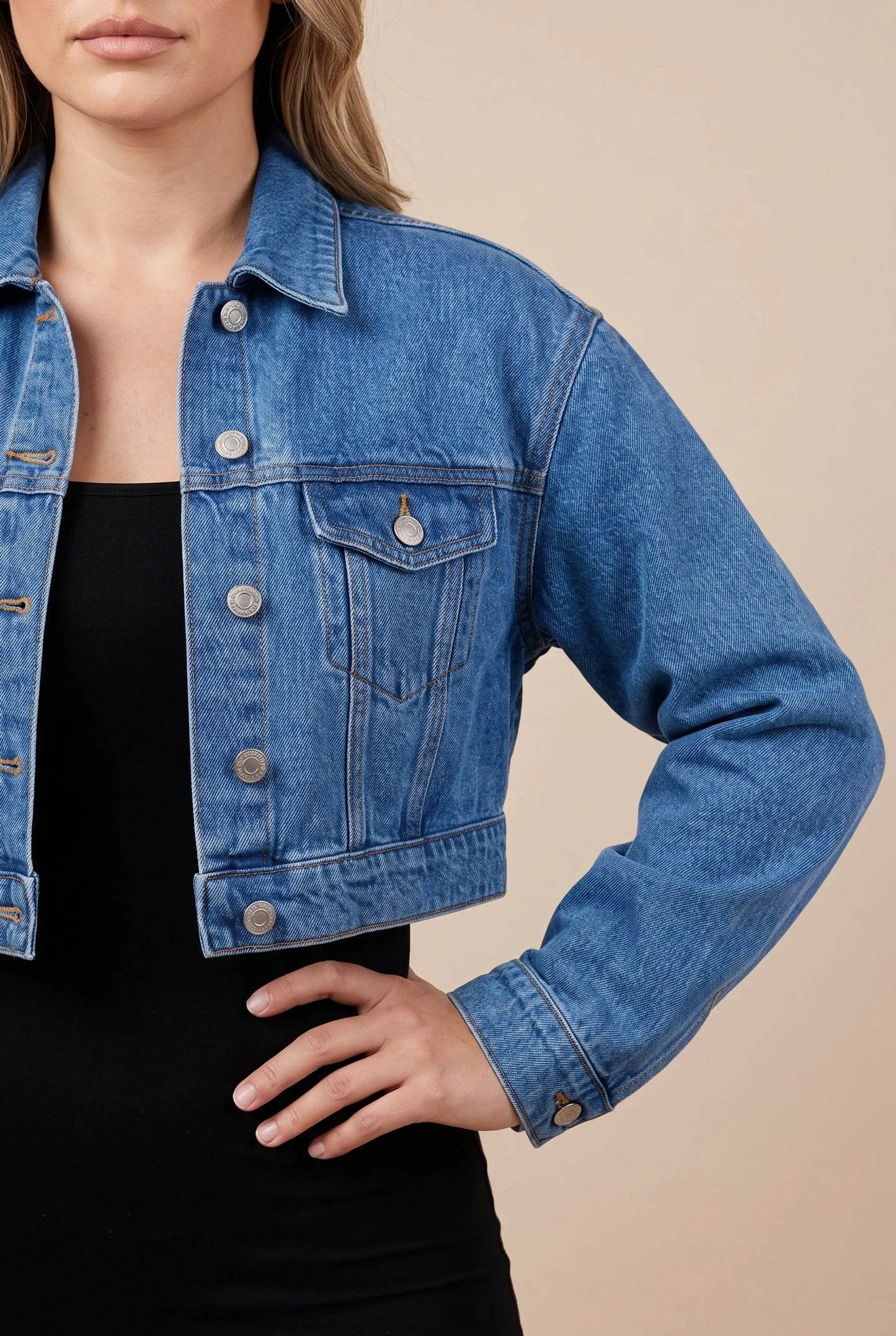 Croppia | Kurze Freizeitjacke Mit Kragen